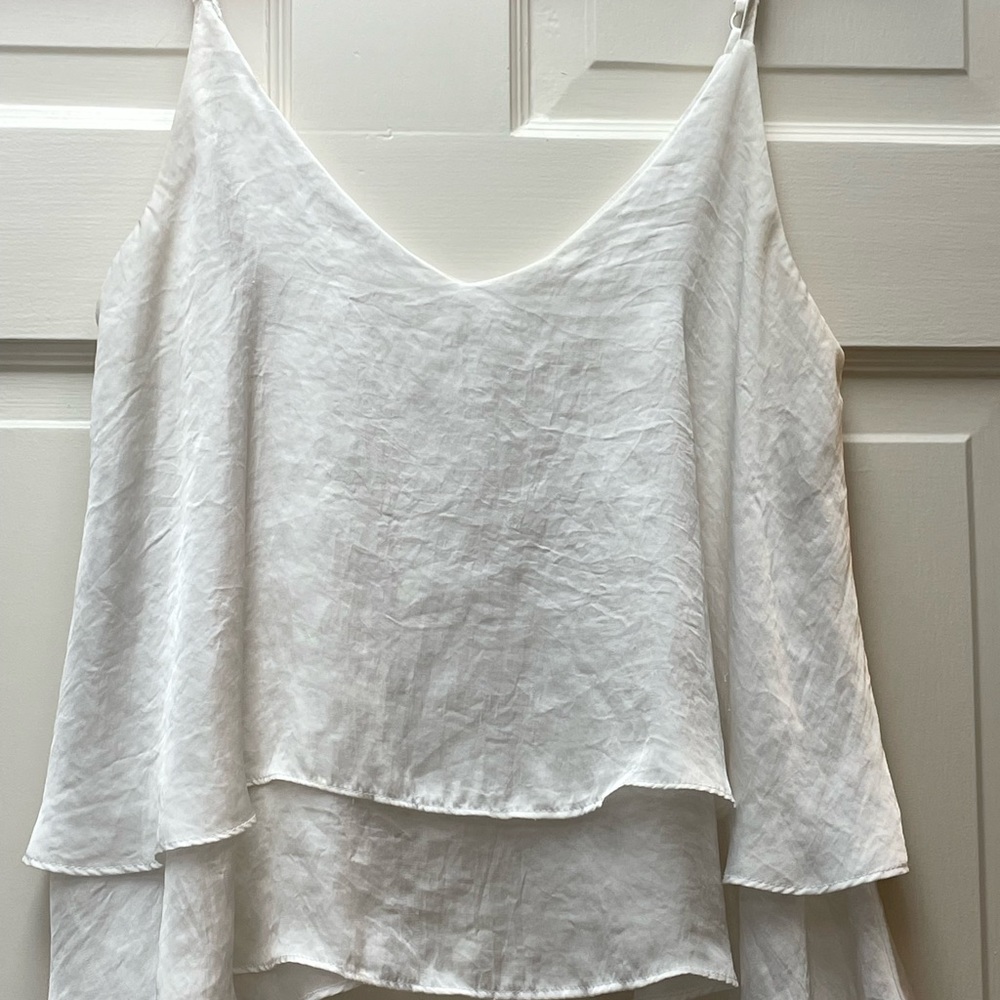 Leith XS white flowy top